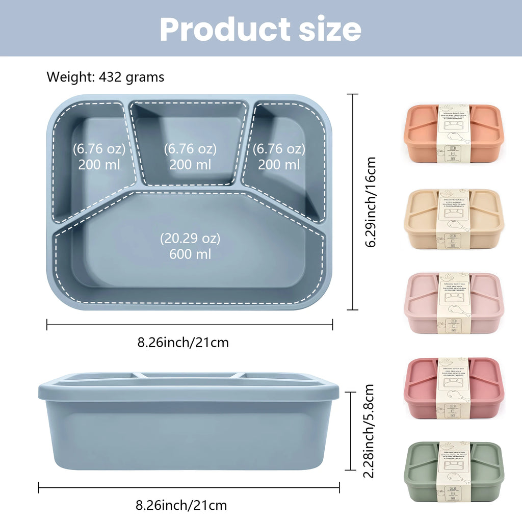 SnapBox – Leakproof Silicone Bento Lunch Box