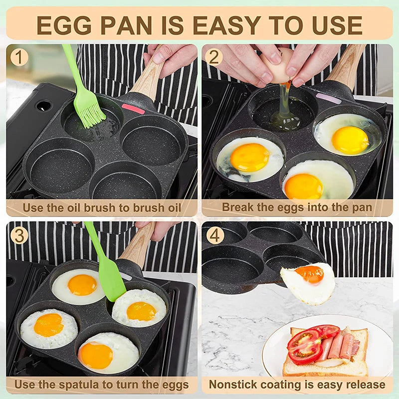 SnapEgg – 4-Cup Nonstick Egg & Pancake Pan