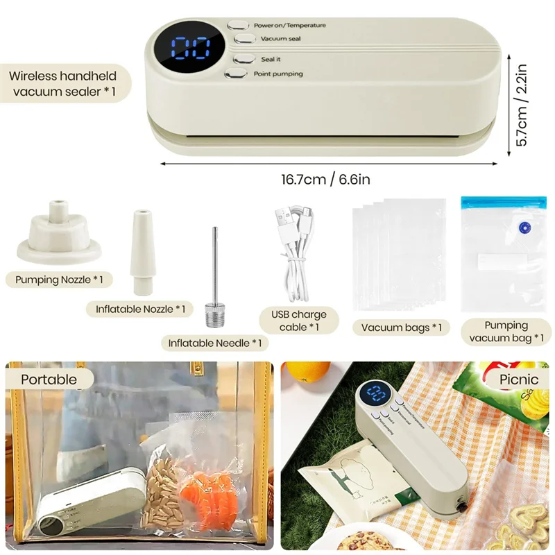 FreshSeal Pro – Handheld Vacuum Food Sealer